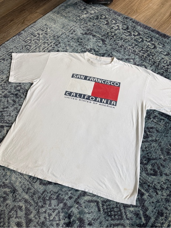 No brand Other - VINTAGE San Francisco California Graphic Tee - White with Red Block